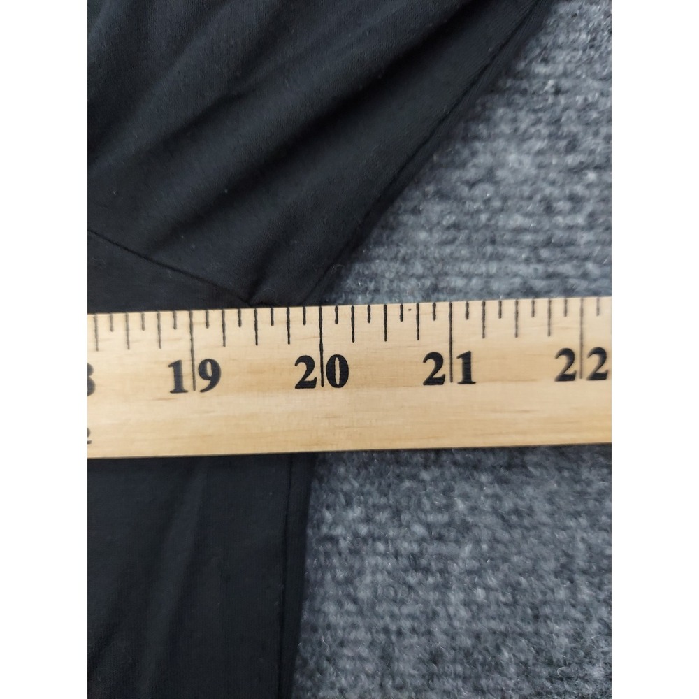 Eileen Fisher Top Large Black Long Sleeve Round Neck Stretch Minimalist - Picture 8 of 9